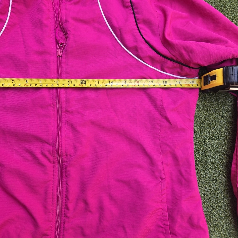 Reebok Jacket Women's Large Pink Windbreaker Long Sleeve Lightweight - Picture 13 of 14